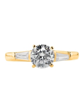 Anillo de compromiso de oro amarillo 14 k Amore Mio diamante