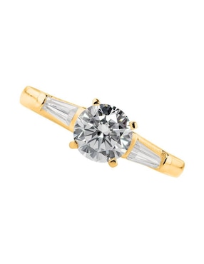 Anillo de compromiso de oro amarillo 14 k Amore Mio diamante