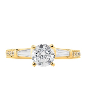 Anillo de compromiso de oro amarillo 14 k Amore Mio