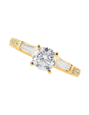 Anillo de compromiso de oro amarillo 14 k Amore Mio
