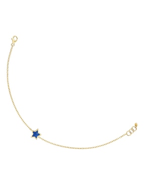 Pulsera Tous de oro amarillo con lapislázuli 14 k Xxs