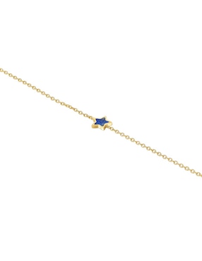 Pulsera Tous de oro amarillo con lapislázuli 14 k Xxs