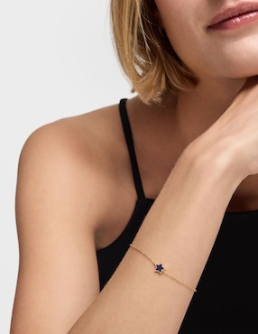 Pulsera Tous de oro amarillo con lapislázuli 14 k Xxs