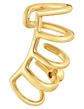 Aretes Tous Line Lgd de plata P 925 con acabado baño de oro diamante