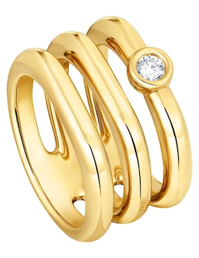 Anillo con gema Tous Line LGD de plata P 925 diamante con acabado baño de oro
