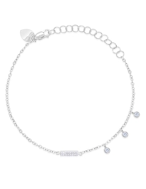 Pulsera Meira T de oro blanco 14 K con acabado pulido
