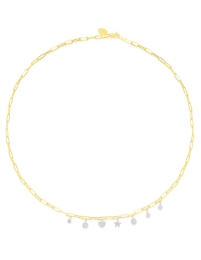 Collar Meira T de oro amarillo 14 K