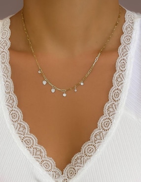 Collar Meira T de oro amarillo 14 K