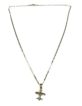 Collar con dije aviones de avión Limerence By Claudia Herrera Viajes de oro laminado 14 K