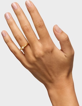 Anillo con gema Tous Line LGD de plata P 925 diamante con acabado baño de oro