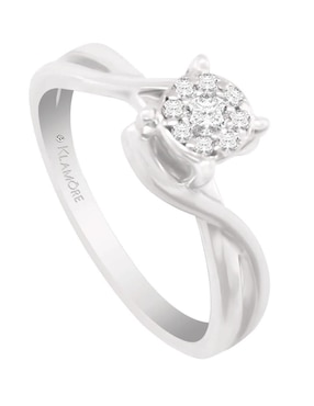 Anillo de compromiso de oro 14 k Klamore Vane diamante