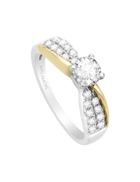 Anillo de compromiso de oro 14 k Klamore California diamante
