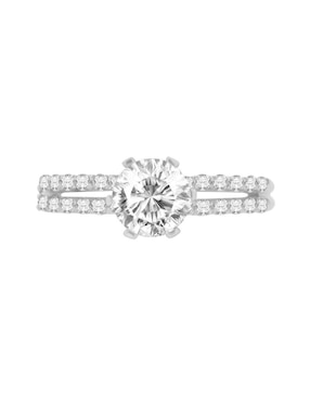 Anillo de compromiso de oro 14 k Klamore Ivy diamante