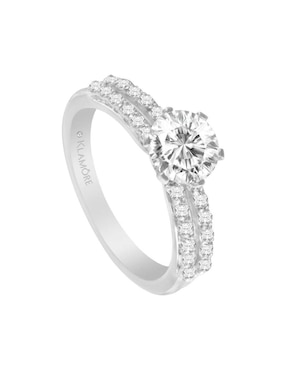 Anillo de compromiso de oro 14 k Klamore Ivy diamante