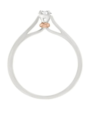 Anillo de compromiso de oro 14 k Klamore Yesica diamante