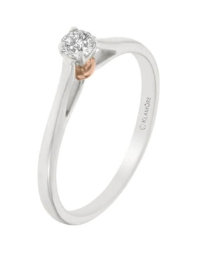 Anillo de compromiso de oro 14 k Klamore Yesica diamante
