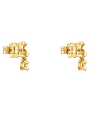 Broqueles de oso Bold Bear Lgd de plata P 925 con acabado baño de oro diamante de laboratorio
