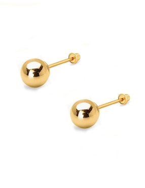 Broqueles redondos cristal Joyas de oro 14 K