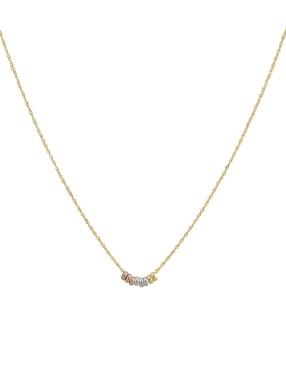 Gargantilla de aro Cristal Joyas de oro florentino 14 K
