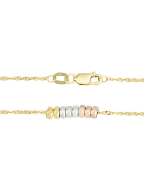 Gargantilla de aro Cristal Joyas de oro florentino 14 K