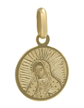 Medalla de virgen de guadalupe Cristal Joyas sin colección de oro 14 K