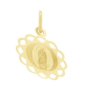 Medalla de virgen de guadalupe Cristal Joyas sin colección de oro 14 K