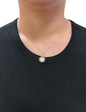 Medalla de virgen de guadalupe Cristal Joyas sin colección de oro 14 K