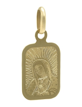Medalla de virgen de guadalupe Cristal Joyas sin colección de oro 14 K