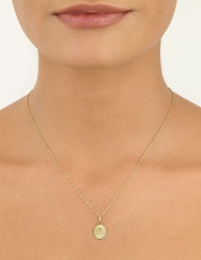 Medalla de virgen de guadalupe Cristal Joyas sin colección de oro 14 K