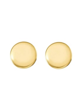 Broqueles redondos cristal Joyas de oro 14 K