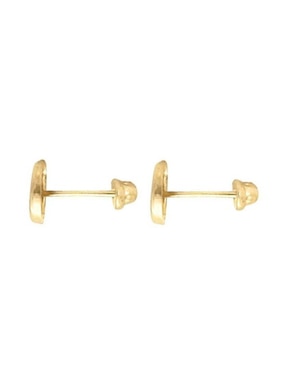Broqueles redondos cristal Joyas de oro 14 K