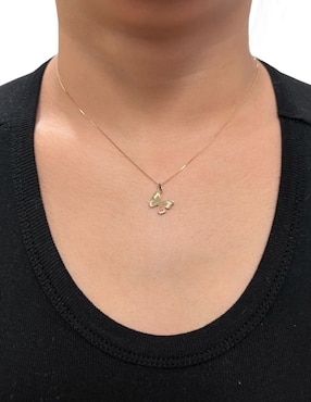 Dije de mariposa Cristal Joyas sin colección de oro 14 K