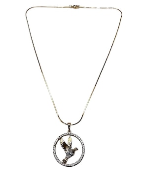 Collar con dije de colibrí Limerence By Claudia Herrera Aves de oro laminado 14 K
