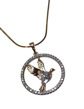 Collar con dije de colibrí Limerence By Claudia Herrera Aves de oro laminado 14 K