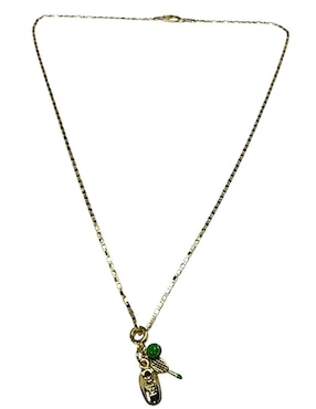 Collar con dije de raqueta Limerence By Claudia Herrera Tenis de oro laminado 14 K