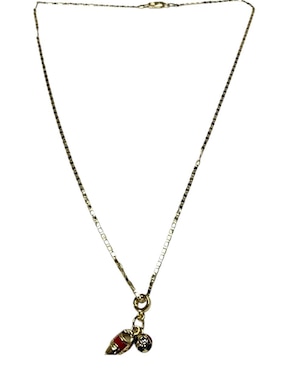 Collar con dije Limerence By Claudia Herrera Futbol de oro laminado 14 K