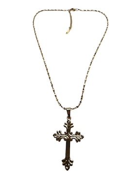 Collar con dije de cruz Limerence By Claudia Herrera Santos de oro laminado 14 K