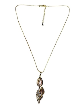 Collar con dije de flor Limerence By Claudia Herrera Tulipan de oro laminado 14 K