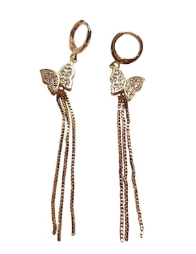 Huggies de mariposa Limerence By Claudia Herrera Pasion 14 K con acabado brillante zirconia