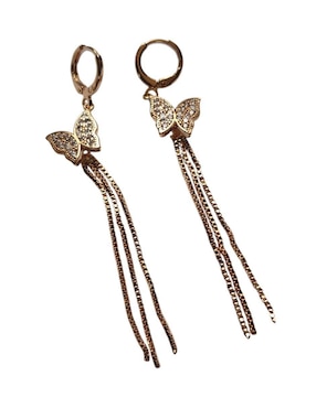 Huggies de mariposa Limerence By Claudia Herrera Pasion 14 K con acabado brillante zirconia