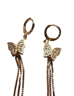 Huggies de mariposa Limerence By Claudia Herrera Pasion 14 K con acabado brillante zirconia
