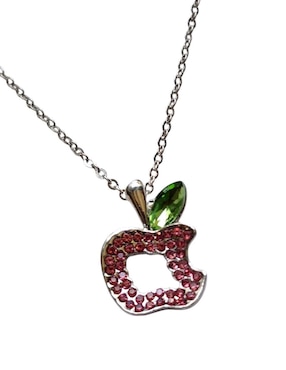 Collar con dije de manzana Limerence By Claudia Herrera Fruta de oro laminado 14 K