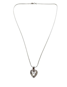 Collar con dije de corazón Limerence By Claudia Herrera Infinito de plata P 925