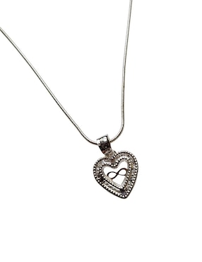 Collar con dije de corazón Limerence By Claudia Herrera Infinito de plata P 925