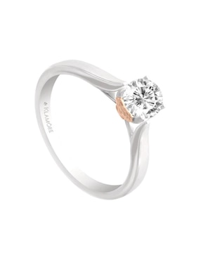 Anillo de compromiso de oro 14 k Klamore Florence diamante