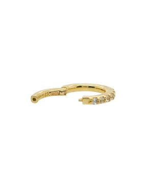 Piercing circular Fianelli de oro 14 K con acabado brillante zirconia