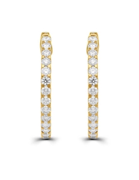 Arracadas Joyerías Bizzarro de oro 14 K con acabado brillante diamante