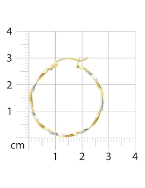 Arracadas Joyerías Bizzarro de oro 14 K con acabado brillante