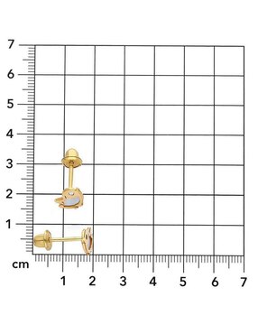 Broqueles de pájaro Joyerías Bizzarro de oro amarillo 14 K con acabado brillante diamante