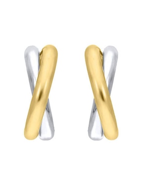 Arracadas Joyerías Bizzarro de oro 14 k con acabado brillante